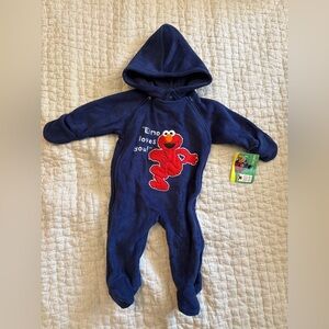 NWT Y2K Sesame Street Elmo Fleece Baby Bunting size 3-6 Months